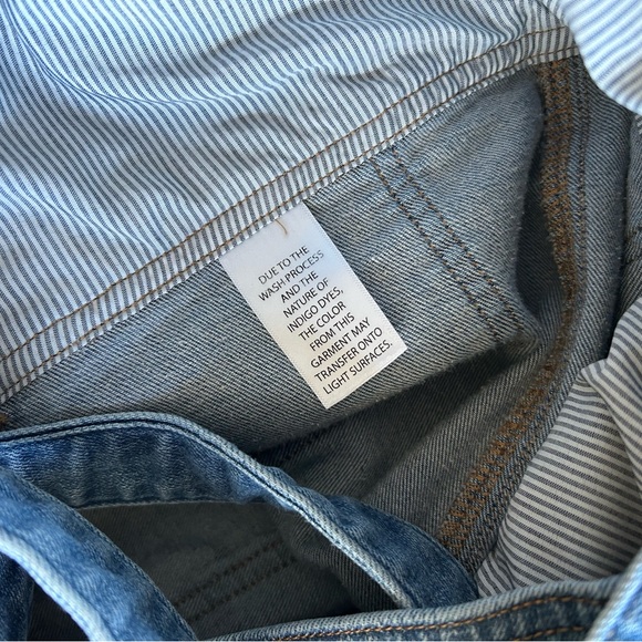 Duluth Trading Overalls Womens 6 blue denim Gardening Bibs Stretch Work Tie EUC - Picture 8 of 14